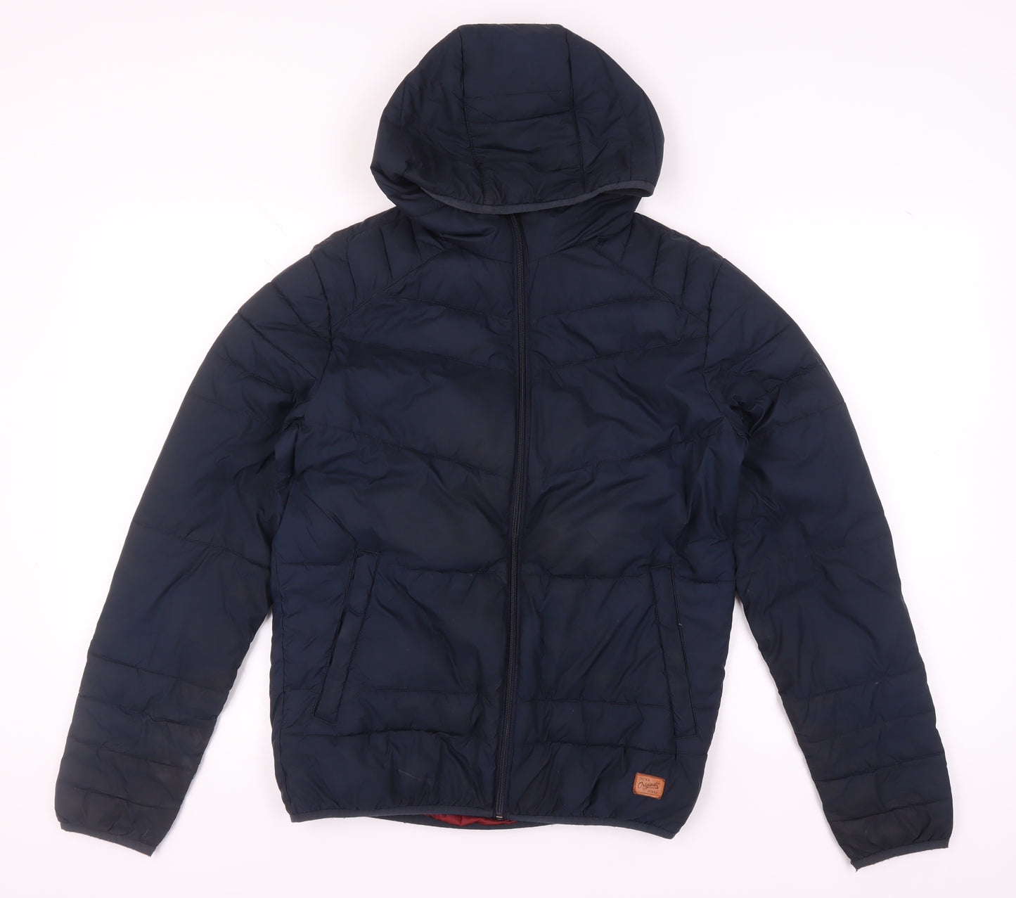 Jack & Jones Men's Blue Puffer Jacket, Size S