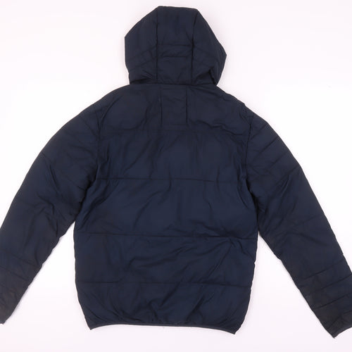 Jack & Jones Men's Blue Puffer Jacket, Size S