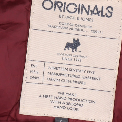 Jack & Jones Men's Blue Puffer Jacket, Size S