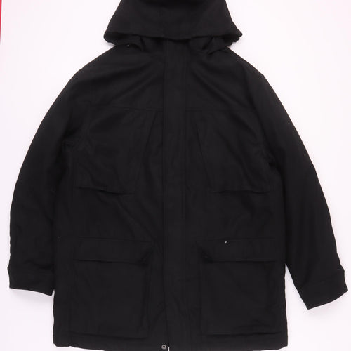 Debenhams Men's Black Parka Jacket L
