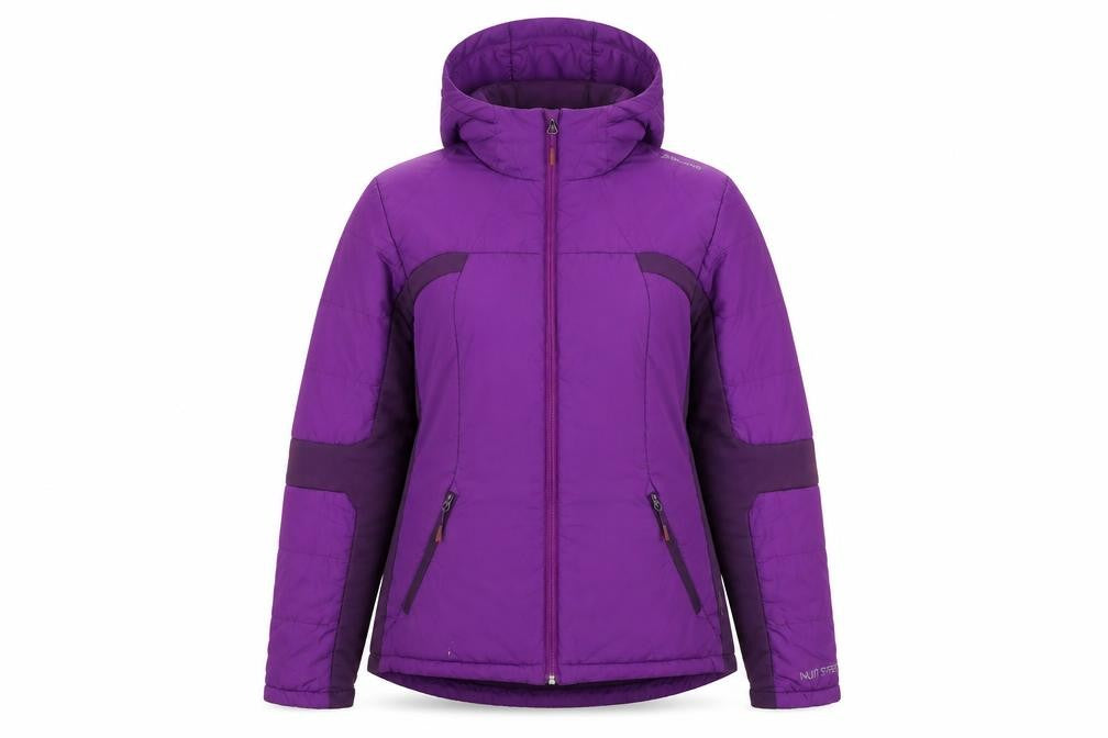 Front view of Quechua Women's Purple Hoodie, size 12, with Full Zip