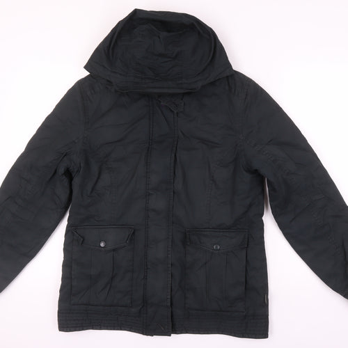 howies Women's Black Hooded Parka Jacket Size 16