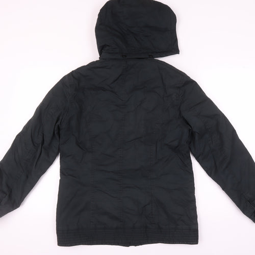 howies Women's Black Hooded Parka Jacket Size 16