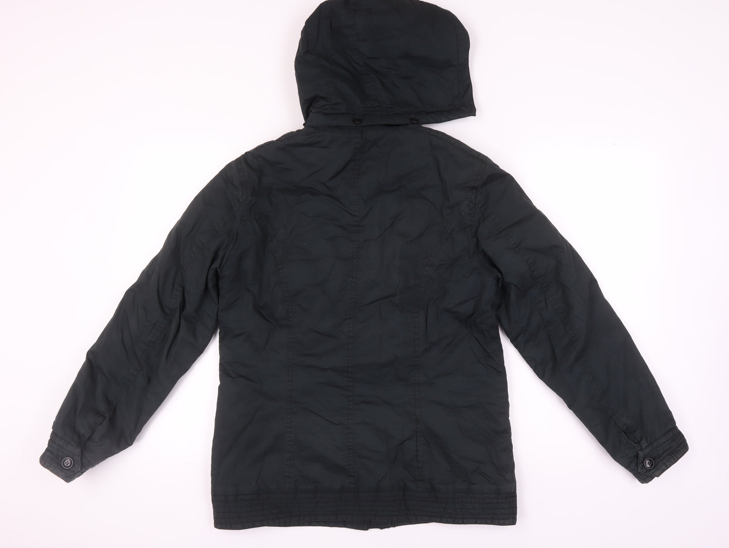 howies Women's Black Hooded Parka Jacket Size 16