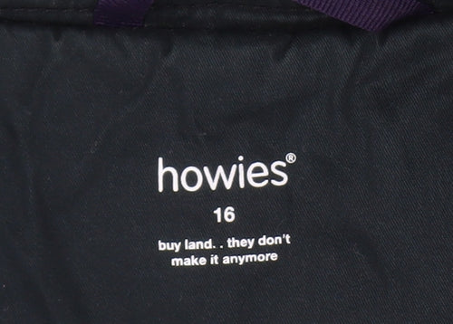 howies Women's Black Hooded Parka Jacket Size 16