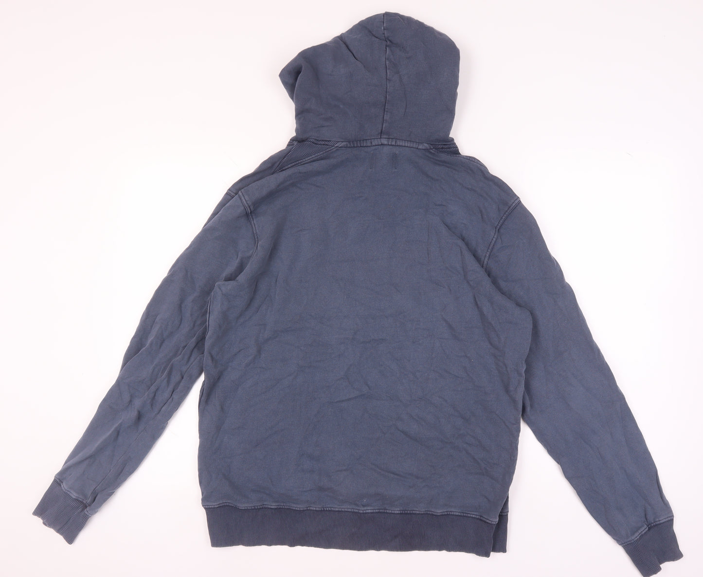 Jack & Jones Men's XL Blue Pullover Hoodie - Vintage Style