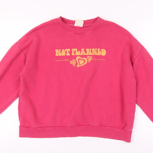 Pull&Bear Women’s Pink Pullover Sweatshirt M