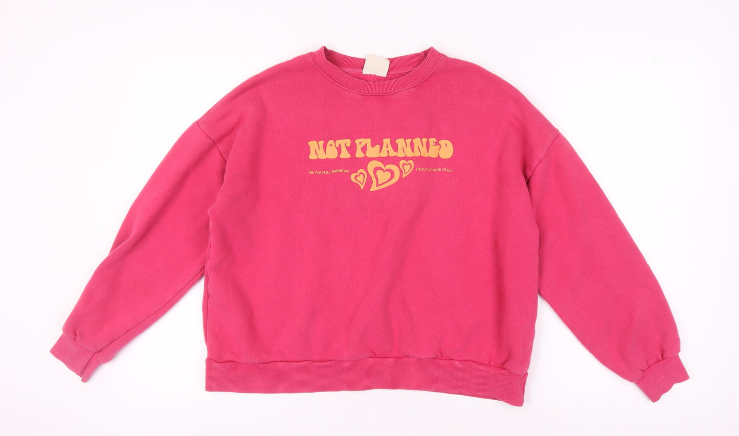 Pull&Bear Women’s Pink Pullover Sweatshirt M