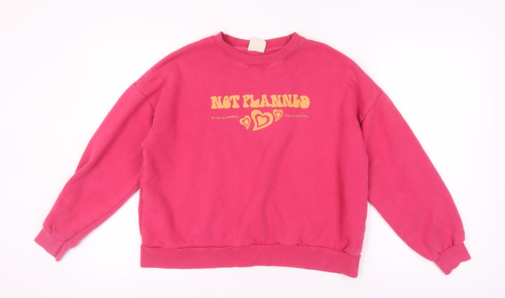 Pull&Bear Women’s Pink Pullover Sweatshirt M