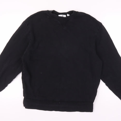 Collusion Unisex Black Crew Neck Sweatshirt S