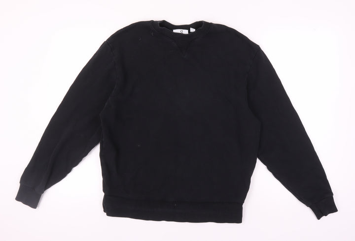 Collusion Unisex Black Crew Neck Sweatshirt S