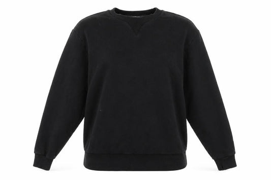 Front view of Collusion unisex black crew neck sweatshirt s