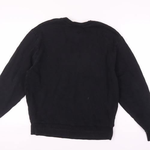 Collusion Unisex Black Crew Neck Sweatshirt S