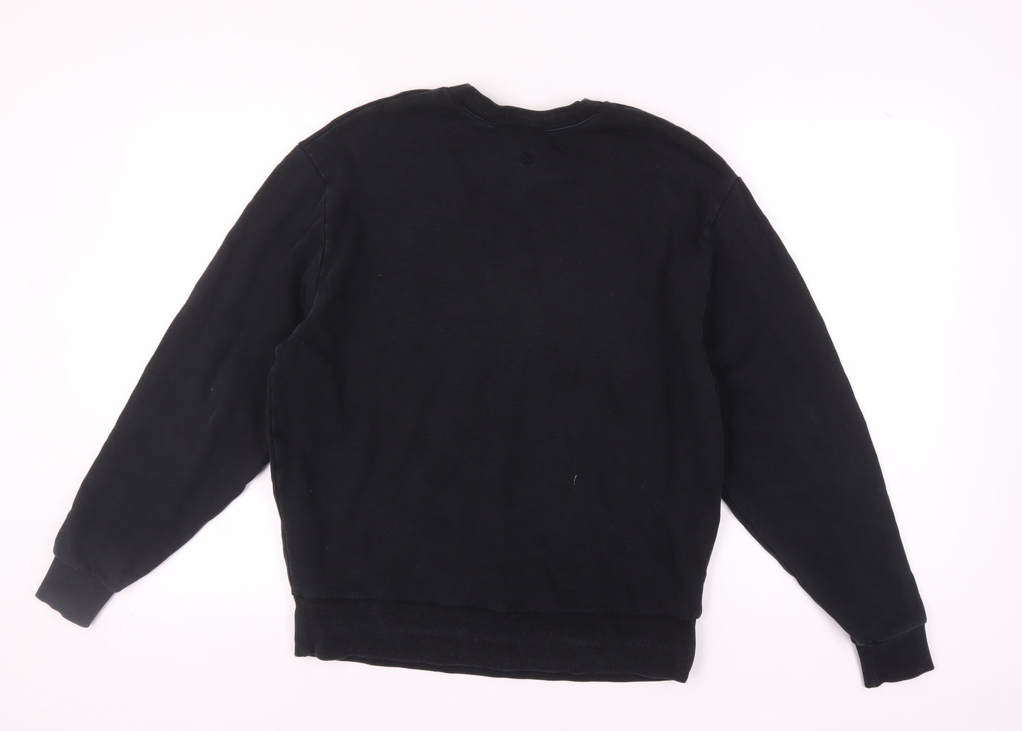 Collusion Unisex Black Crew Neck Sweatshirt S