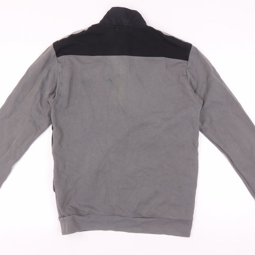 Adidas Men's Grey 1/4 Zip Sweatshirt XS Sports Logo