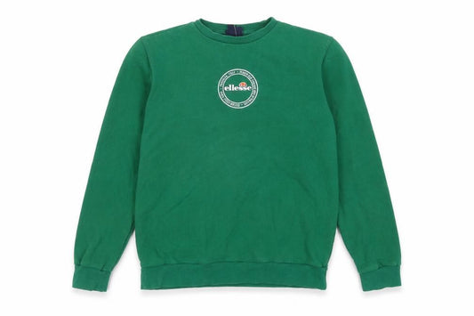 Front view of Ellesse Green unisex sweatshirt -, size 12, casual wear