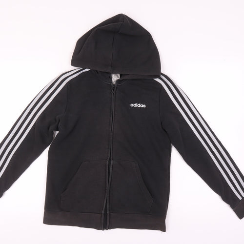 Adidas Unisex Black Full Zip Hoodie M