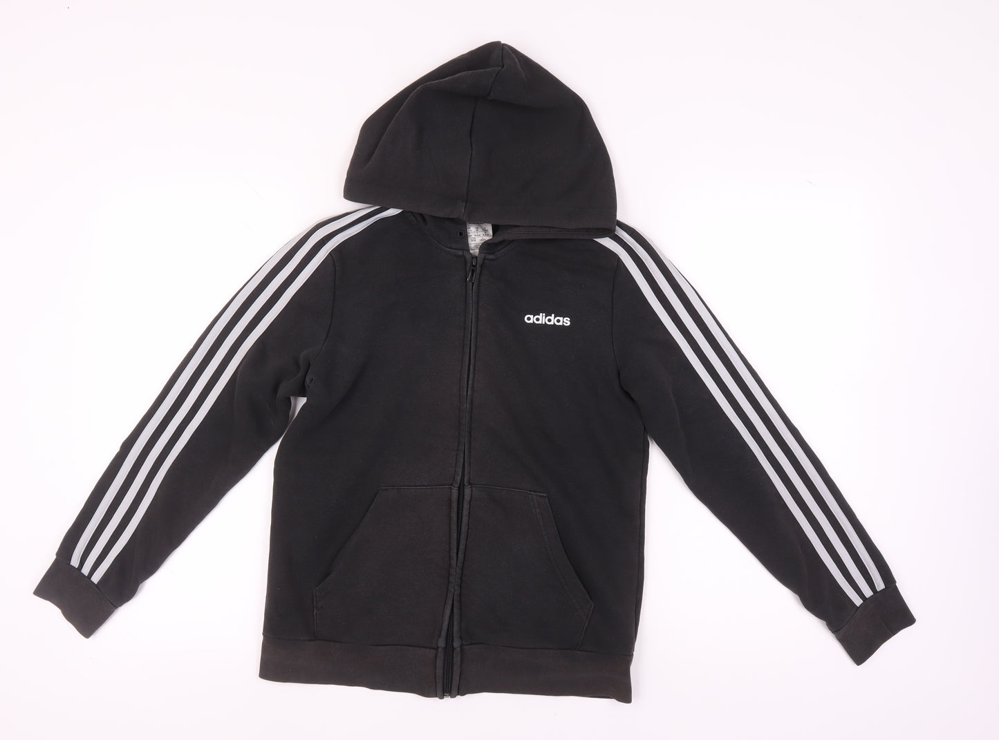 Adidas Unisex Black Full Zip Hoodie M