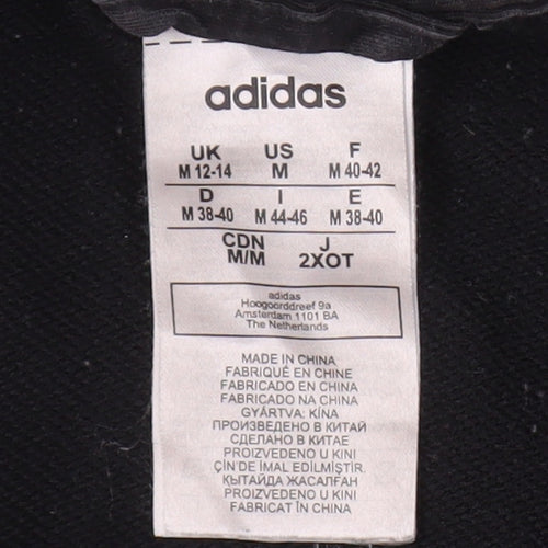 Adidas Unisex Black Full Zip Hoodie M
