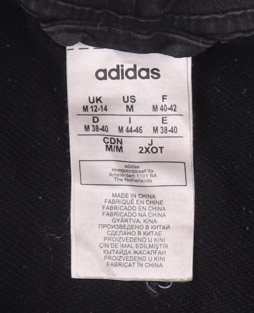 Adidas Unisex Black Full Zip Hoodie M