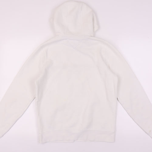 Tommy Hilfiger White Pullover Hoodie, Size S, Unisex