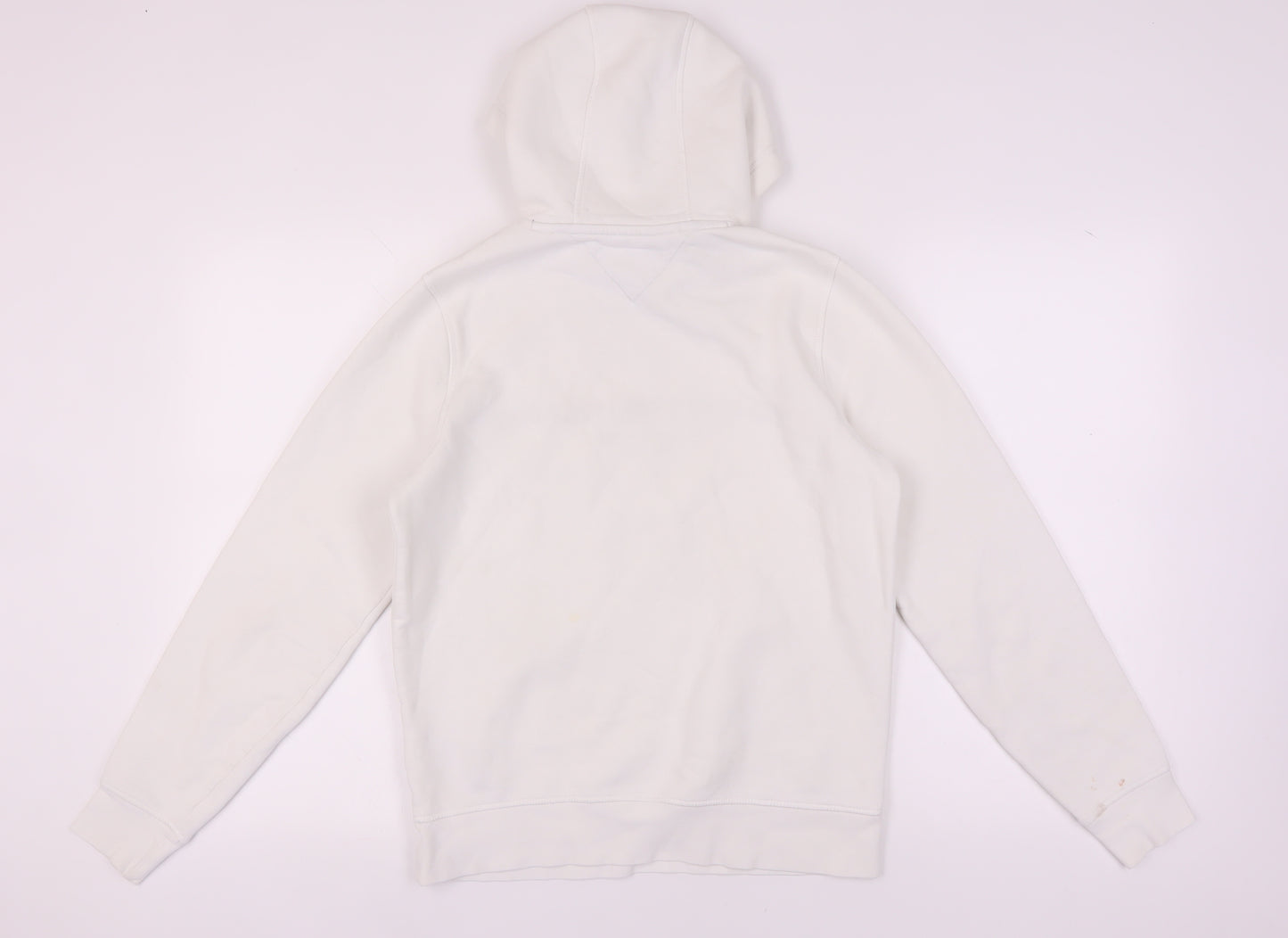Tommy Hilfiger White Pullover Hoodie, Size S, Unisex