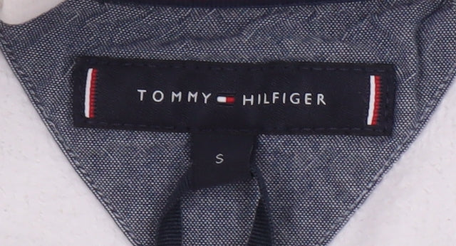 Tommy Hilfiger White Pullover Hoodie, Size S, Unisex