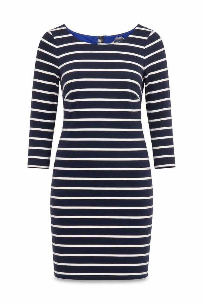Boden Women's Blue Bodycon Dress, Size 10, Striped