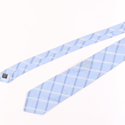 Fellini Men's Blue Silk Plaid Tie - Classic Style