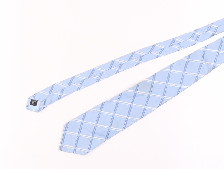 Fellini Men's Blue Silk Plaid Tie - Classic Style