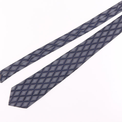 Austin Reed Men's Blue Geometric Silk Tie, One Size