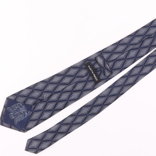 Austin Reed Men's Blue Geometric Silk Tie, One Size