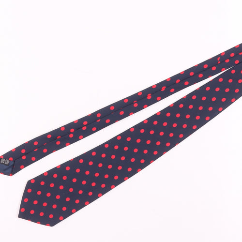 Jonelle Men's Blue Polka Dot Silk Tie One Size