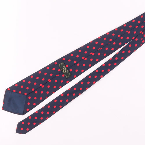 Jonelle Men's Blue Polka Dot Silk Tie One Size