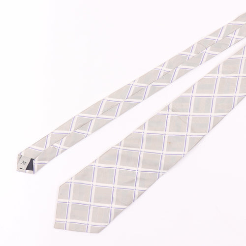 Michelsons Beige Plaid Silk Men's Tie