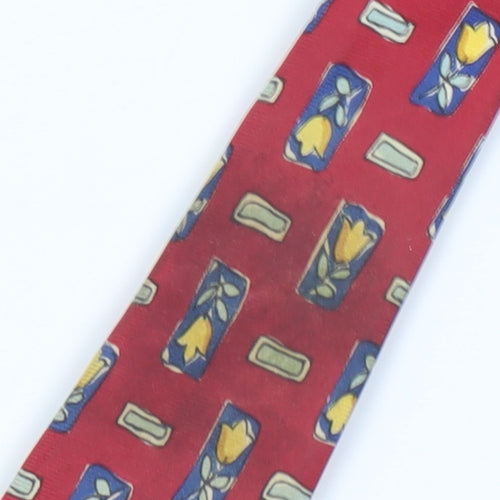 Jonelle Silk Men's Red Floral Tie