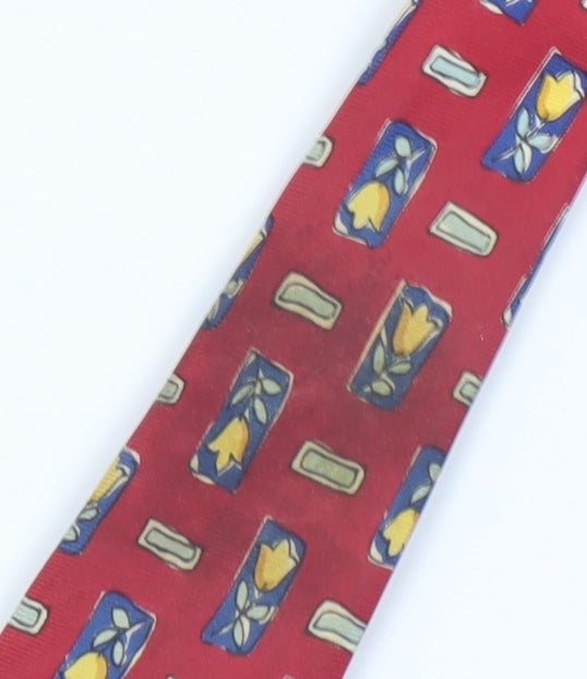Jonelle Silk Men's Red Floral Tie