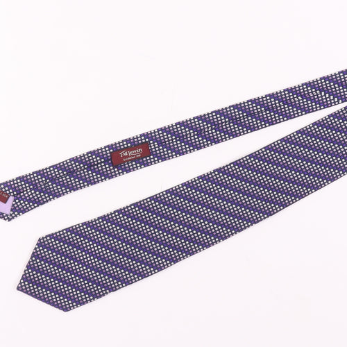 TM Lewin Men's Purple Silk Polka Dot Tie