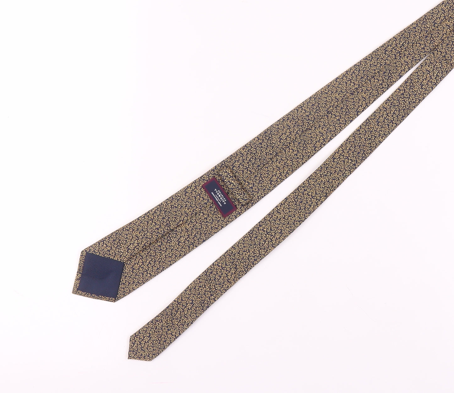 Charles Tyrwhitt Men’s Blue Silk Tie, Geometric