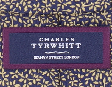 Charles Tyrwhitt Men’s Blue Silk Tie, Geometric