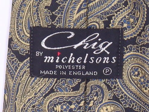 Chig by Michelsons Gold Paisley Men's Tie