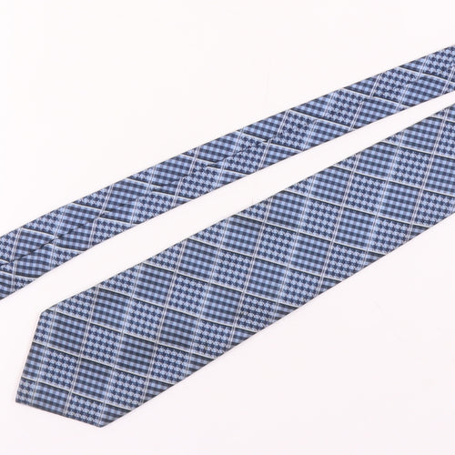 Jeff Banks Silk Blue Checked Men's Tie
