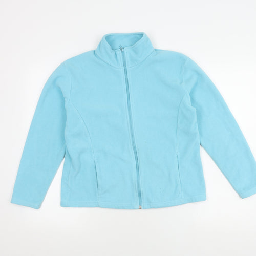 Marks and Spencer Women's Blue Fleece Jacket, Size 16