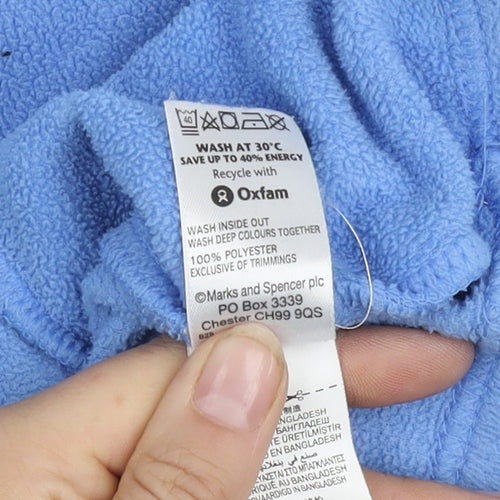 Marks and Spencer Women's Blue Fleece Jacket Size 16