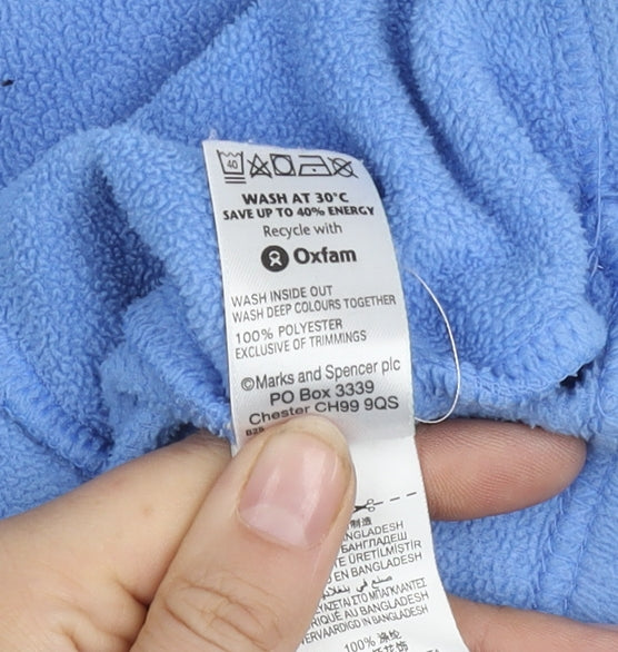 Marks and Spencer Women's Blue Fleece Jacket Size 16