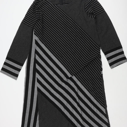 Naya Women's Black Striped Dress Size 6
