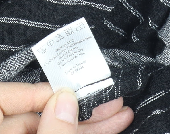 Naya Women's Black Striped Dress Size 6