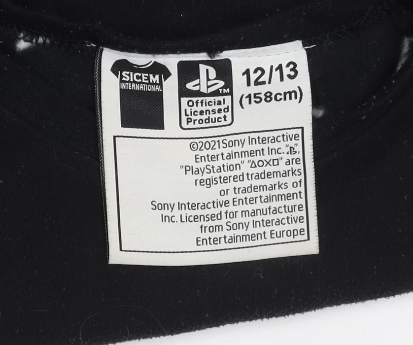 SICEM Boys PlayStation Sweatshirt 12-13Y Black Blue