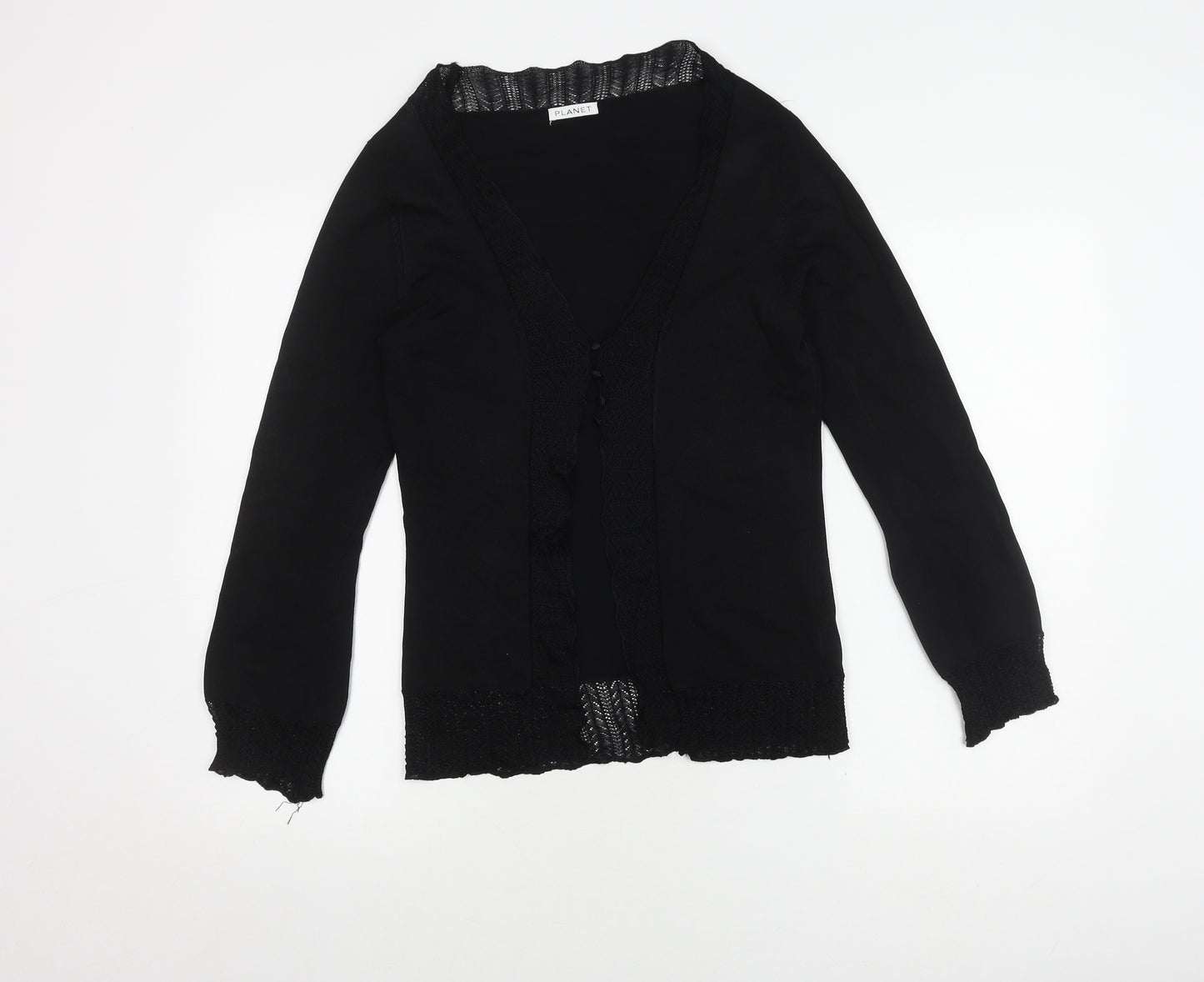 Planet Women's Black XS Cardigan V-Neck