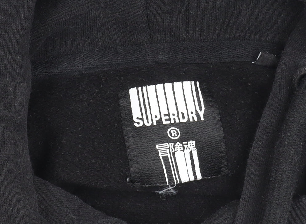 Superdry Men's Black Graphic Print Pullover Hoodie M/L
